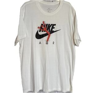 Nike Tee Air Man T-Shirt Mens XXL Crisp White Swoosh. NWOT